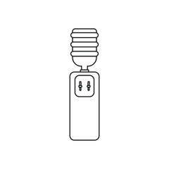 water bottle dispenser white background, icon vector