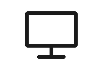 Outline computer monitor icon vector 