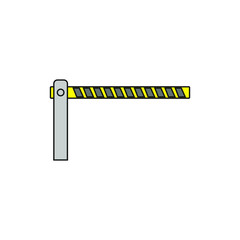 barrier for cars white background, icon vector
