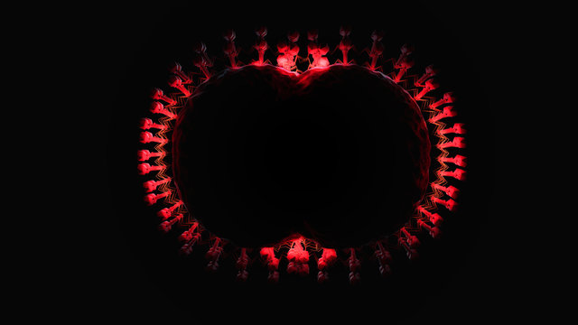  8K, 3D render bacteriophage flu virus micro organism cell under microscope, coronavirus disease, COVID-19