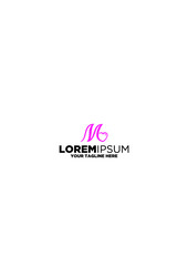 Obraz premium Letter M Heart Logo