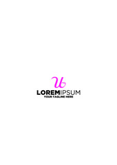 Fototapeta premium Letter U Heart Logo