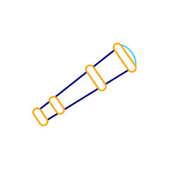 pirate spyglass white background, icon vector