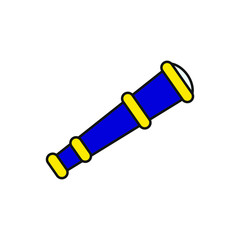 pirate spyglass white background, icon vector