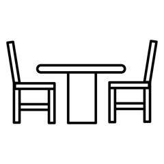 Dinner table icon vector sign and symbols