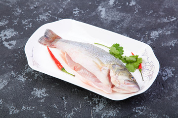 Delicious steamed bass