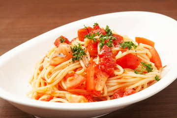 トマトの冷製パスタ