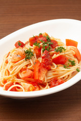 トマトの冷製パスタ