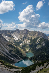 Fototapeta na wymiar peaks of the Soierngruppe in Bavaria