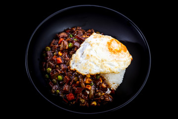 Black bean sauce with rice which is called Jjajangbap in Korea
