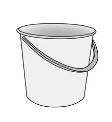 bucket icon. The concept of cleaning and cleanliness. vector illustration.