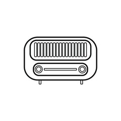old radio vector icon on white background