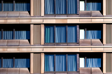 Curtain covered windows