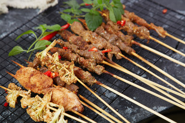 Delicious lamb kebab