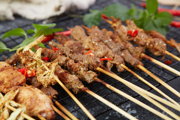 Delicious lamb kebab