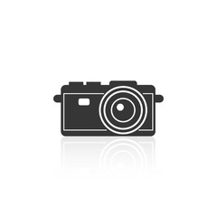 solid icons for camera and shadow,vector illustrations