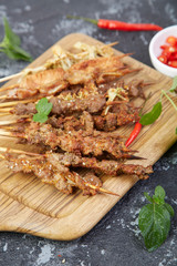 Delicious lamb kebab