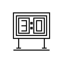 Score board line icon, concept sign, outline vector illustration, linear symbol.