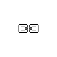 3D glasses icon. Cinema symbol. Logo design element