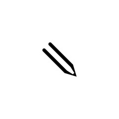 Pencil icon. List edit button. Drawing symbol. Logo design element
