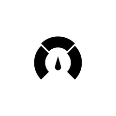 Speedometer icon. Car power symbol. Logo design element