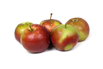 Fototapeta na wymiar Organic apples isolated on white
