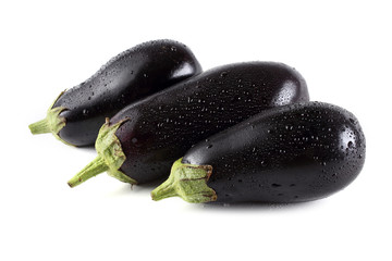 Aubergine isolated on white