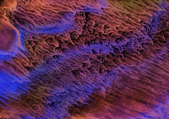 Abstract hand-made pattern, multi-colored background, imitation of oil or watercolor painting, fantastic landscape