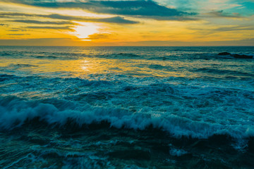 sunset over the sea