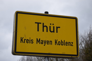 Ortsschild Thür