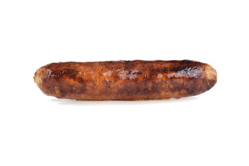 cooked chorizo sausage on white