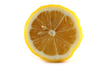 Lemon half isolated on white
