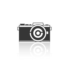 solid icons for camera and shadow,vector illustrations