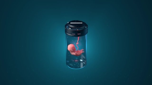 test tube baby. abstraction on the topic of in vitro fertilization. army of clones