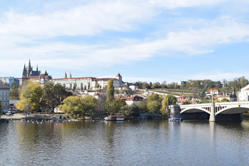 Obraz premium Prague Castle and Vltava river, Prague