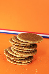 Dutch waffle called stroopwafel.