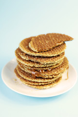 Dutch waffle called stroopwafel.