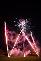 fireworks exploding at night