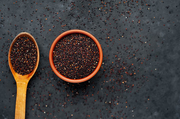 Quinoa in Minsk on a stone background