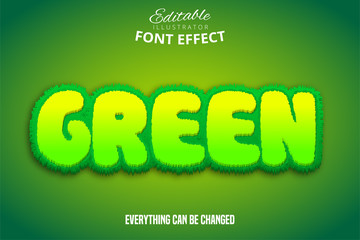 Green text, editable font effect