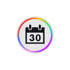 Calendar -  Modern App Button