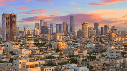 Tel Aviv the White City: Cityscape under a Beautiful Sky