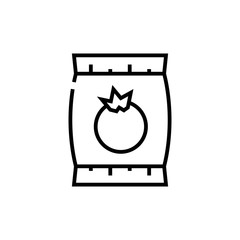 Seeds box line icon, concept sign, outline vector illustration, linear symbol.