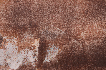 Panoramic grunge rusted metal texture, rust and oxidized metal background. Old metal iron panel. High quality