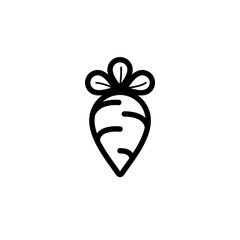 line vector cute carrot