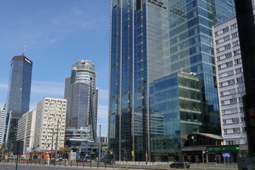 Fototapeta na wymiar Downtown city architecture skyscrapers