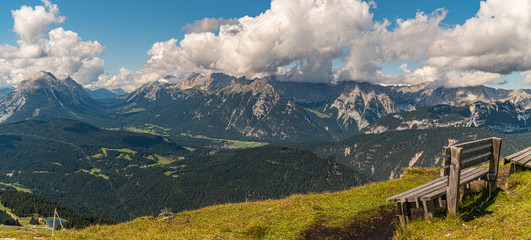 Blick auf das Wettersteingebirge