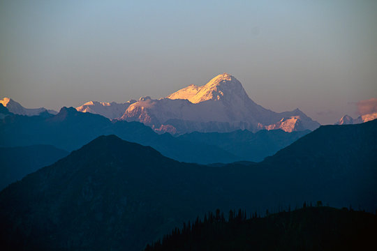 Nanga Parbat Mountain in the evening light