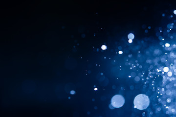 Obraz premium Streszczenie niebieski bokeh nieostre brokat rozmycie tła.