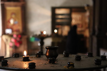 candles in church